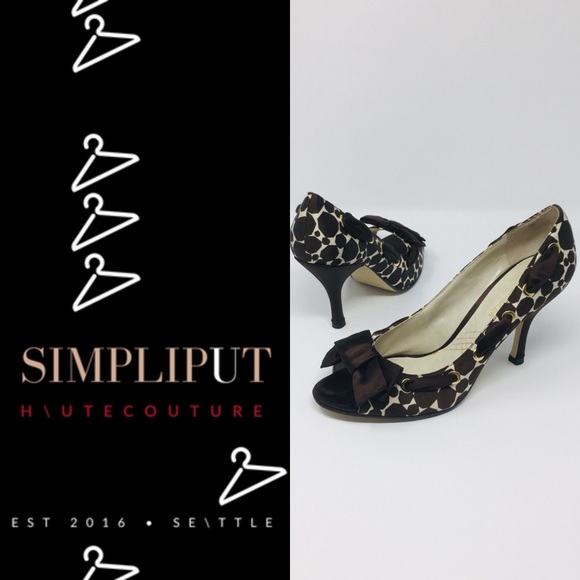 Enzo Angiolini Aebardane Peep Toe Ribbon Bow 8.5M - Picture 1 of 8